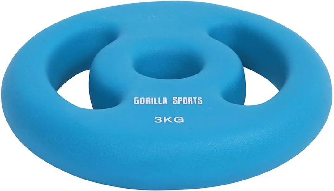 Gorilla Sports Halterschijven 2x3kg - 30mm - Lichtblauw