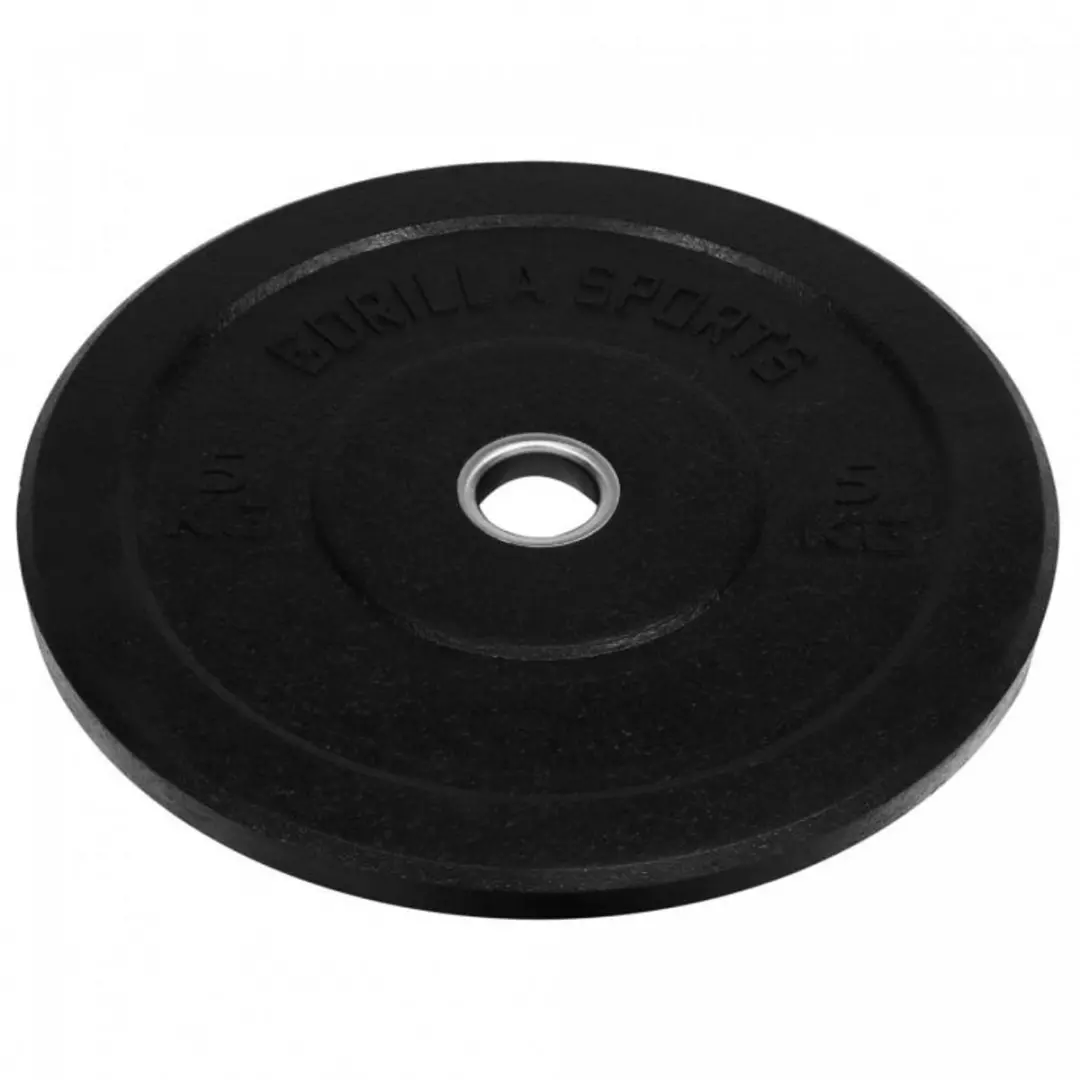 Gorilla Sports Bumper Plates 10kg - 2x5kg - 50mm - Zwart