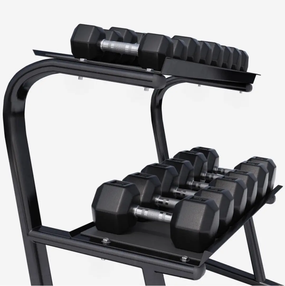 Gorilla Sports Hexagon Halters 237kg - Krachtstationrek - 14 Stuks - Zwart