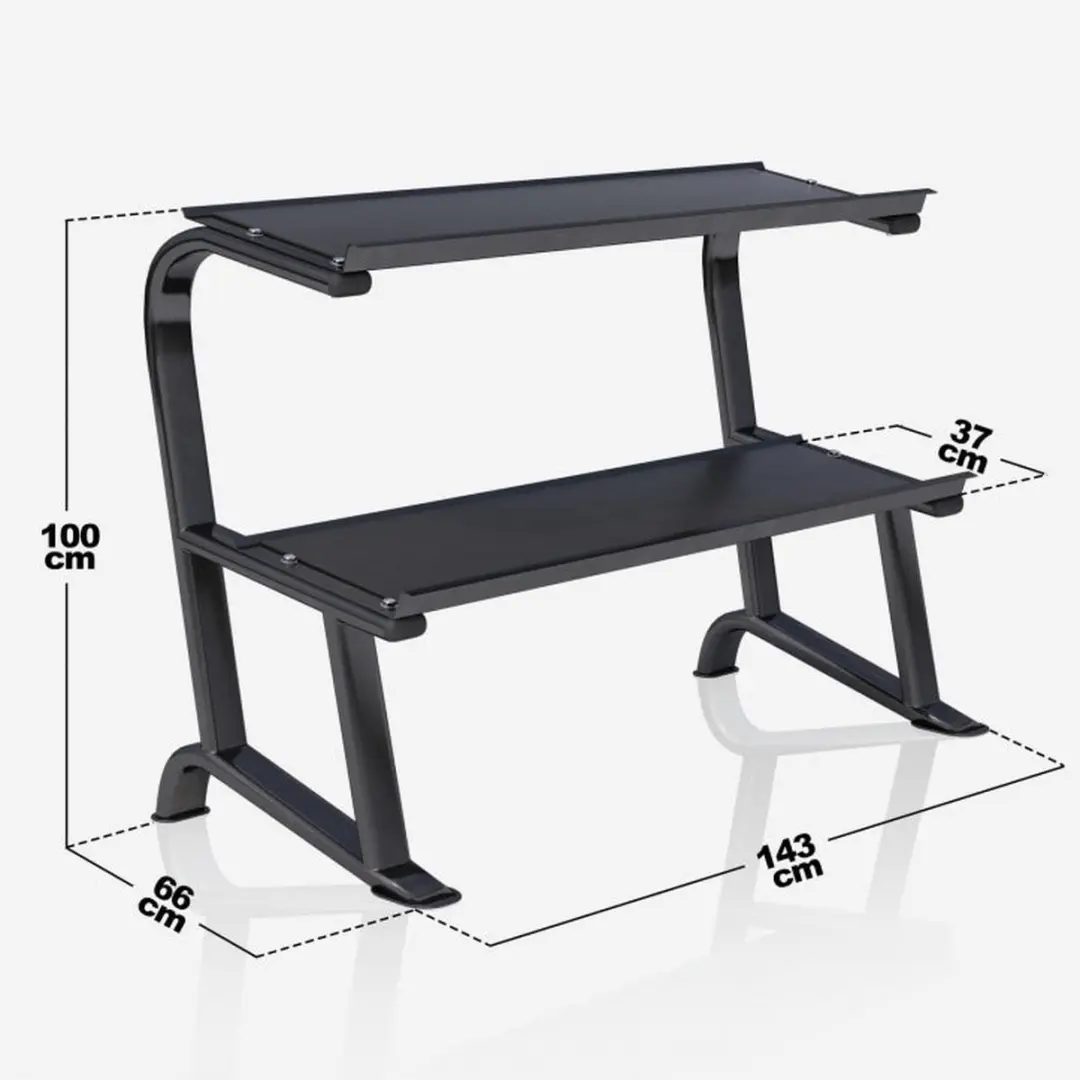Gorilla Sports Hexagon Halters 237kg - Krachtstationrek - 14 Stuks - Zwart