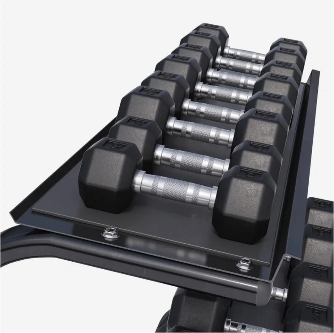 Gorilla Sports Hexagon Halters 237kg - Krachtstationrek - 14 Stuks - Zwart - afbeelding 6 van 6