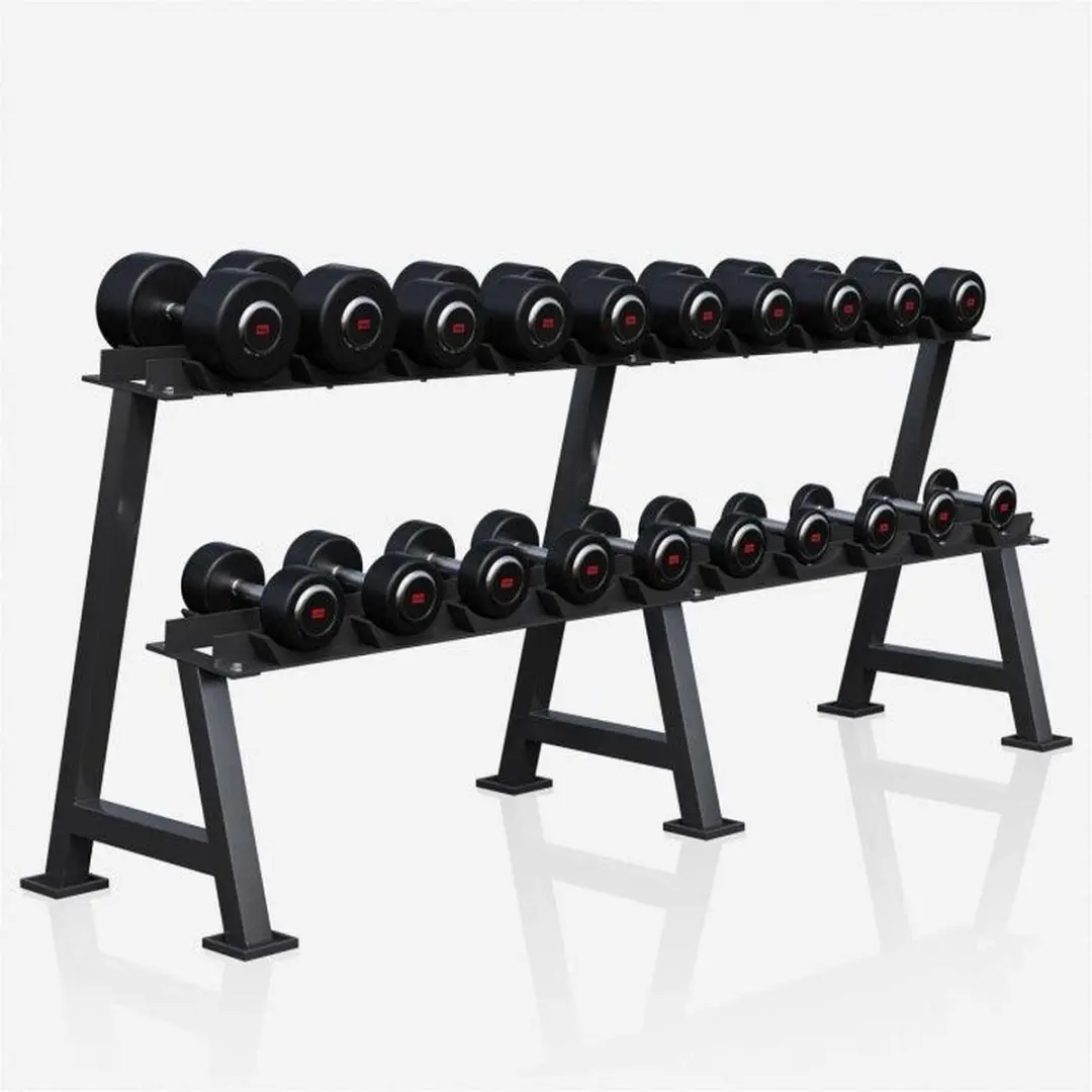 Gorilla Sports Dumbbellrek 325kg - Zwart
