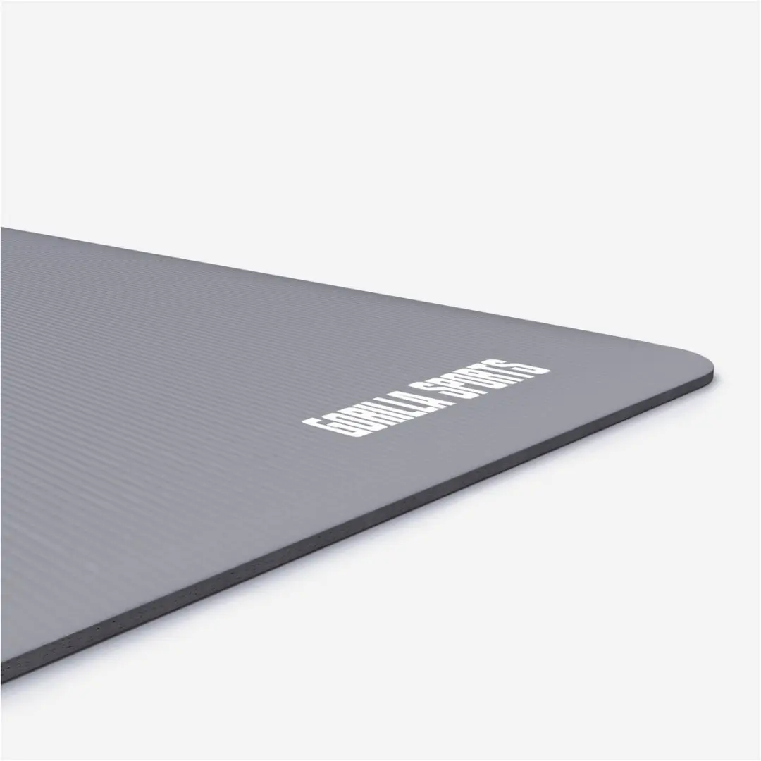 Gorilla Sports Yogamat Deluxe 190x60cm - Grijs - afbeelding 6 van 6