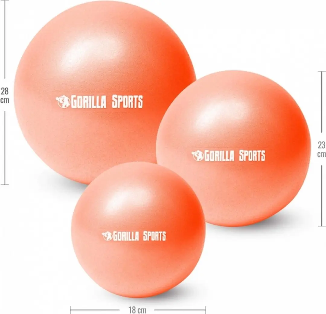 Gorilla Sports Mini Pilatesbal 28cm - Oranje