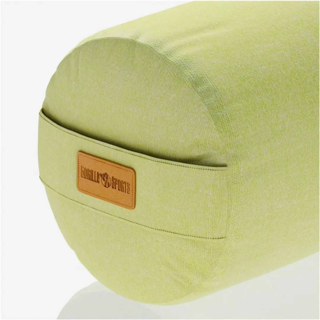 Gorilla Sports Yoga Bolster - Donker groen 65x20cm