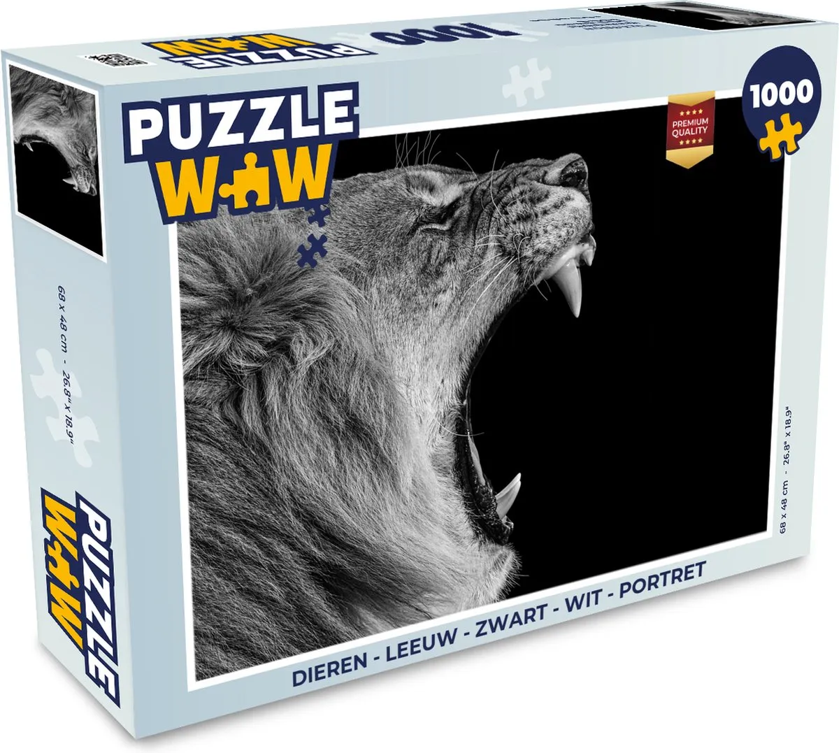 PuzzleWow Dieren Portret Legpuzzel 1000 Stuks
