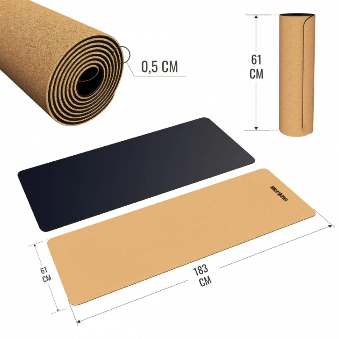Gorilla Sports Yogamat Kurk 5mm