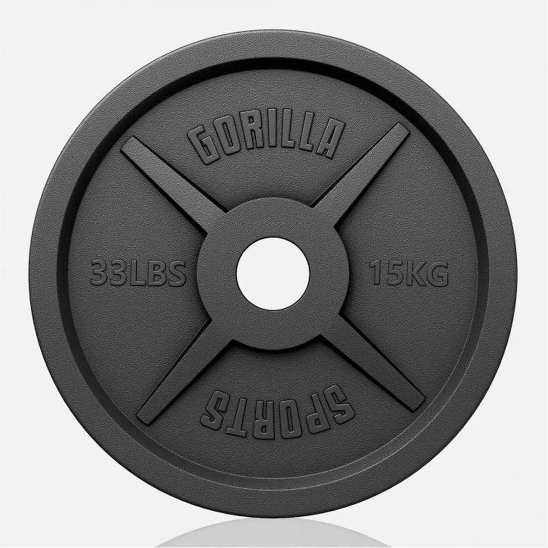 Gorilla Sports Halterschijf Olympisch 50mm Gietijzer 15kg