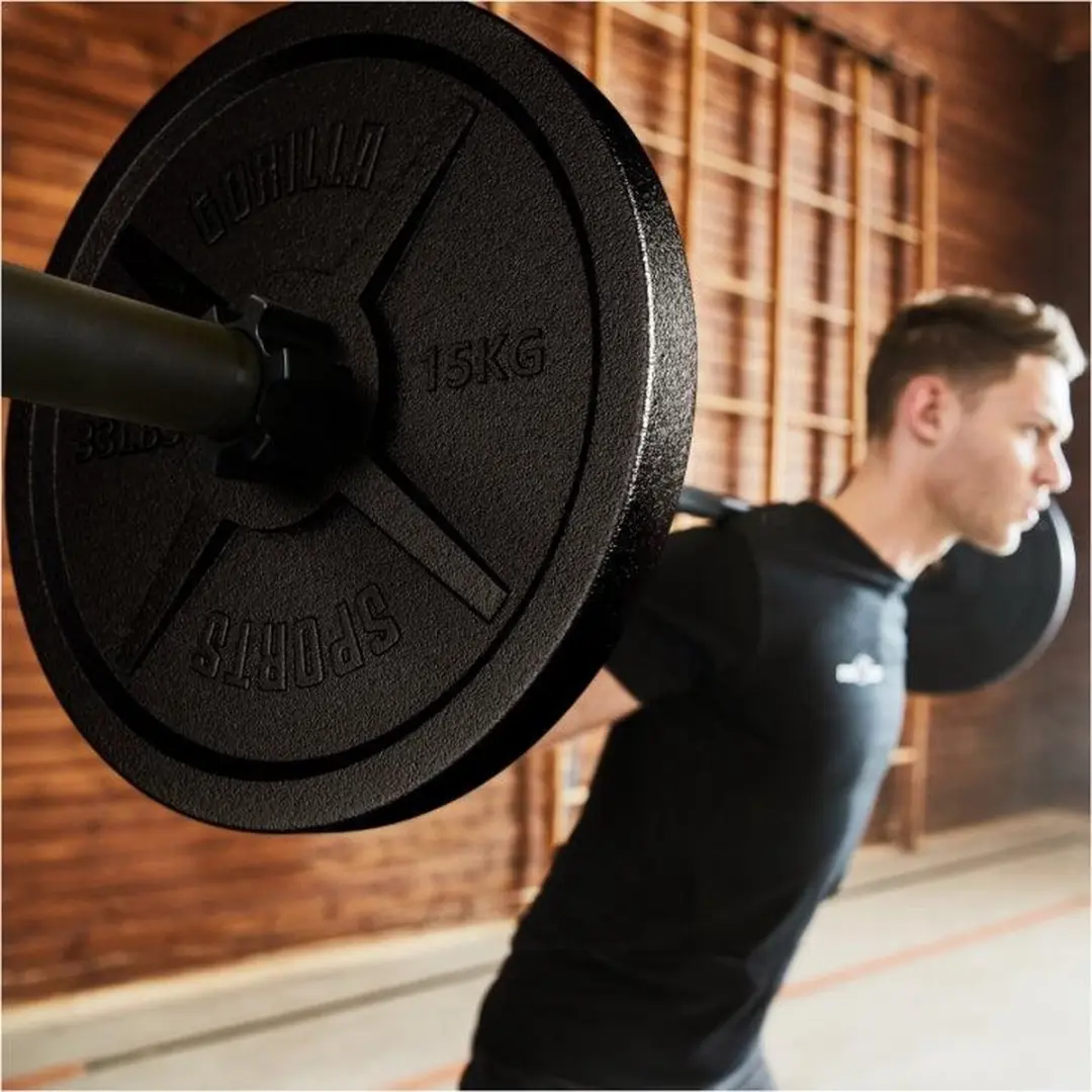 Gorilla Sports Halterschijf Olympisch 50mm Gietijzer 15kg