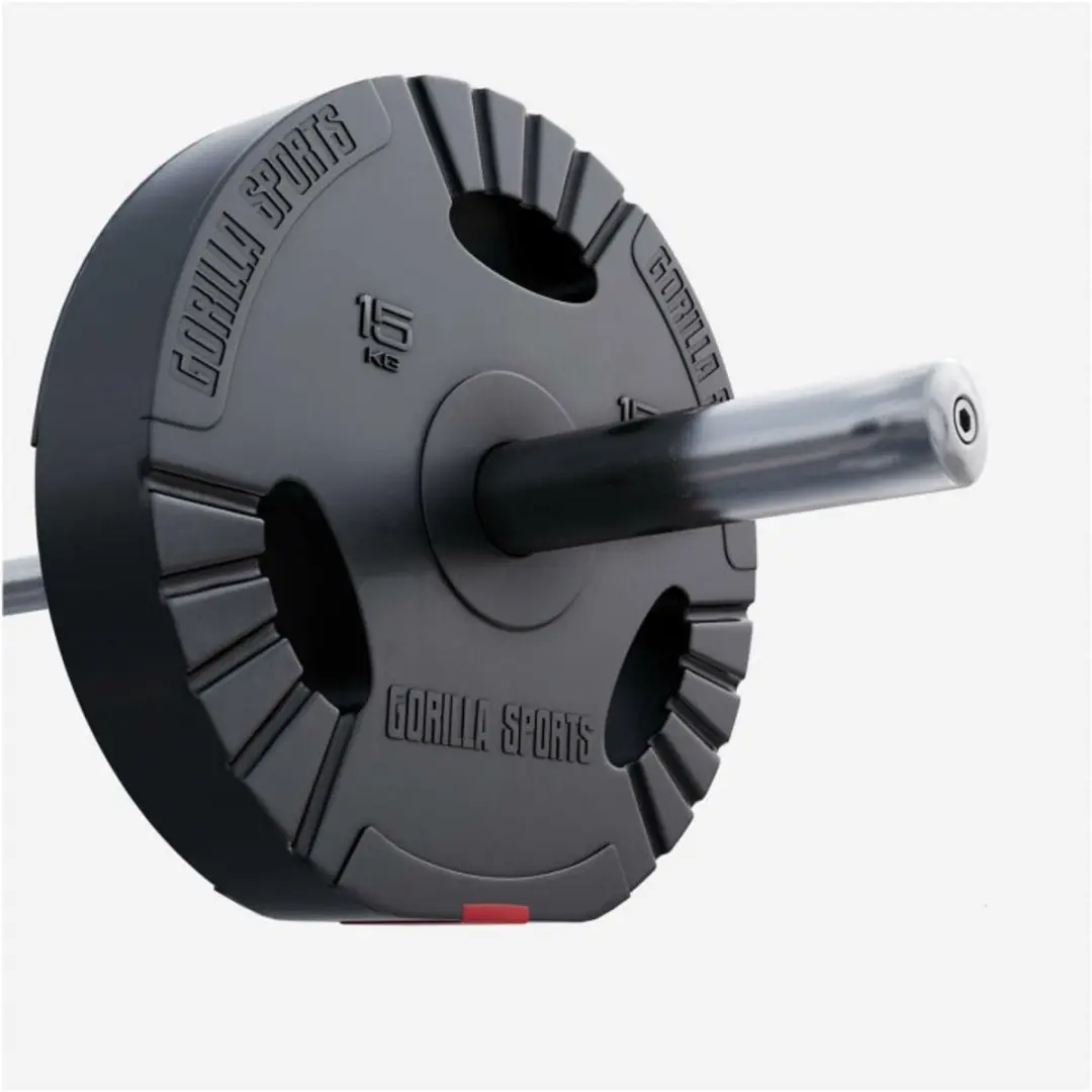 Gorilla Sports Olympisch Halterschijf 15kg - 50mm - Zwart