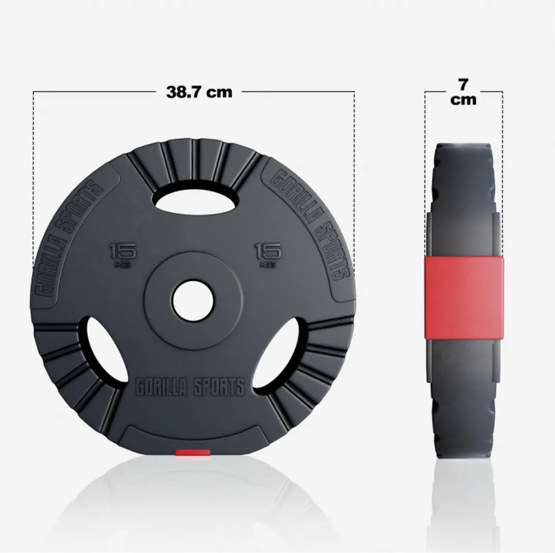 Gorilla Sports Olympisch Halterschijven 15kg - 2 Stuks - 50mm