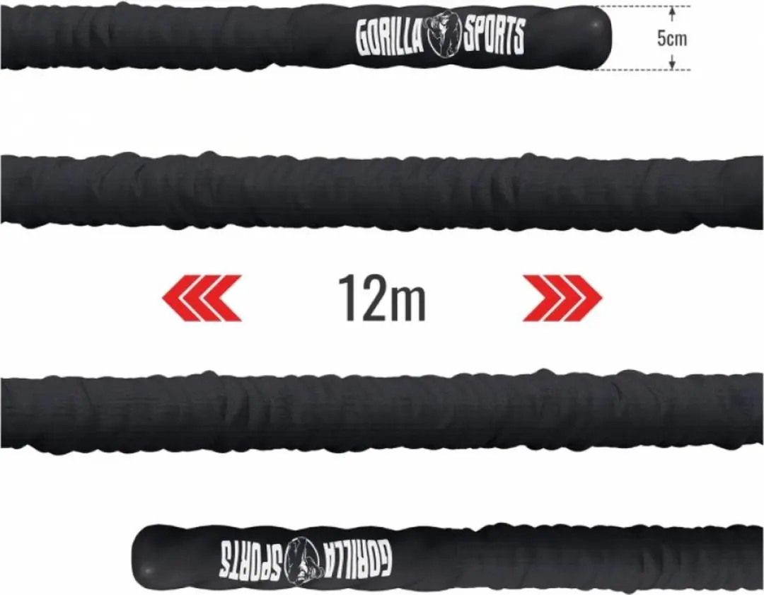 Gorilla Sports Power Rope 15m - 50mm - Incl. Muurbeugel
