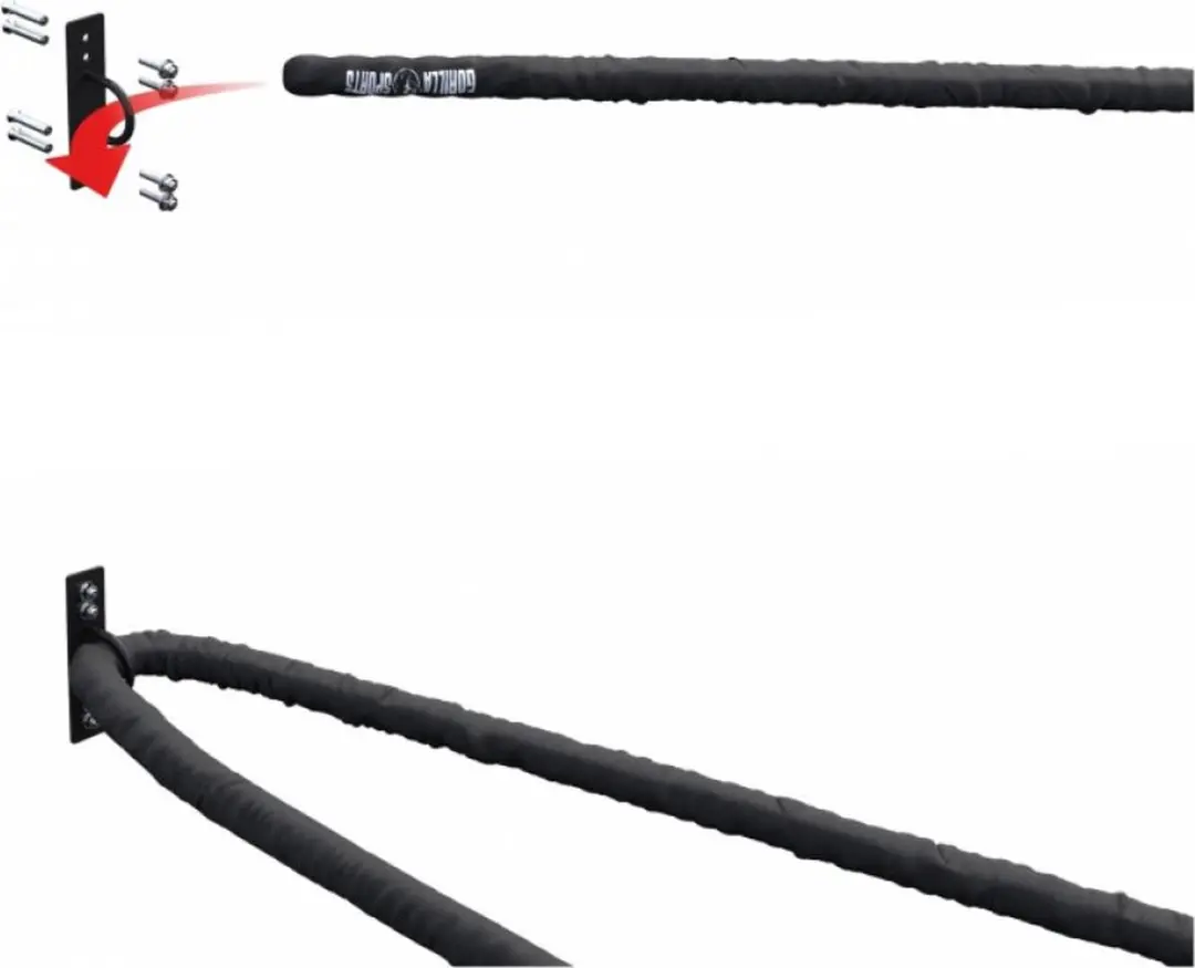 Gorilla Sports Power Rope 15m - 50mm - Incl. Muurbeugel