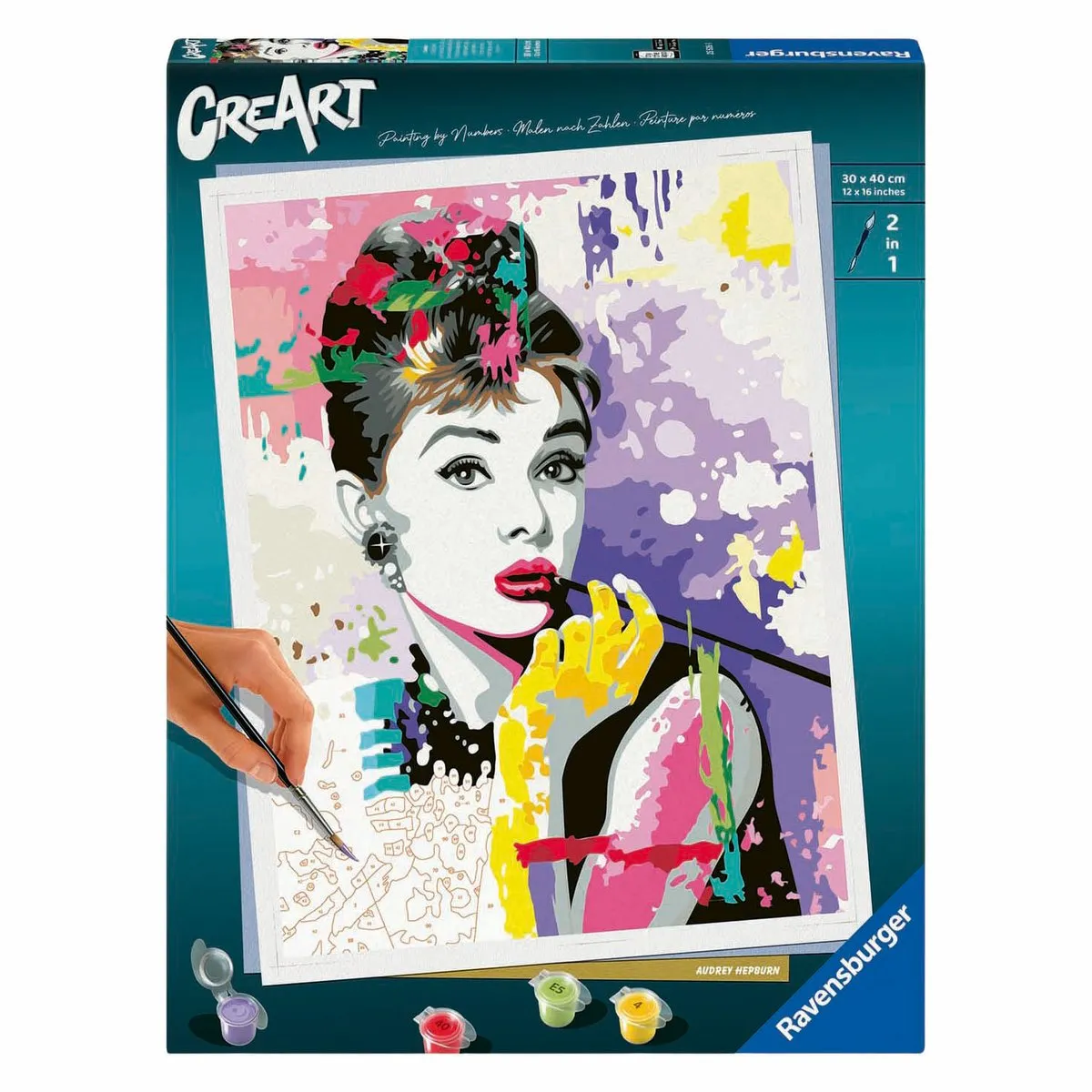 Ravensburger CreArt Schilderen op Nummer Audrey Hepburn - Multicolor