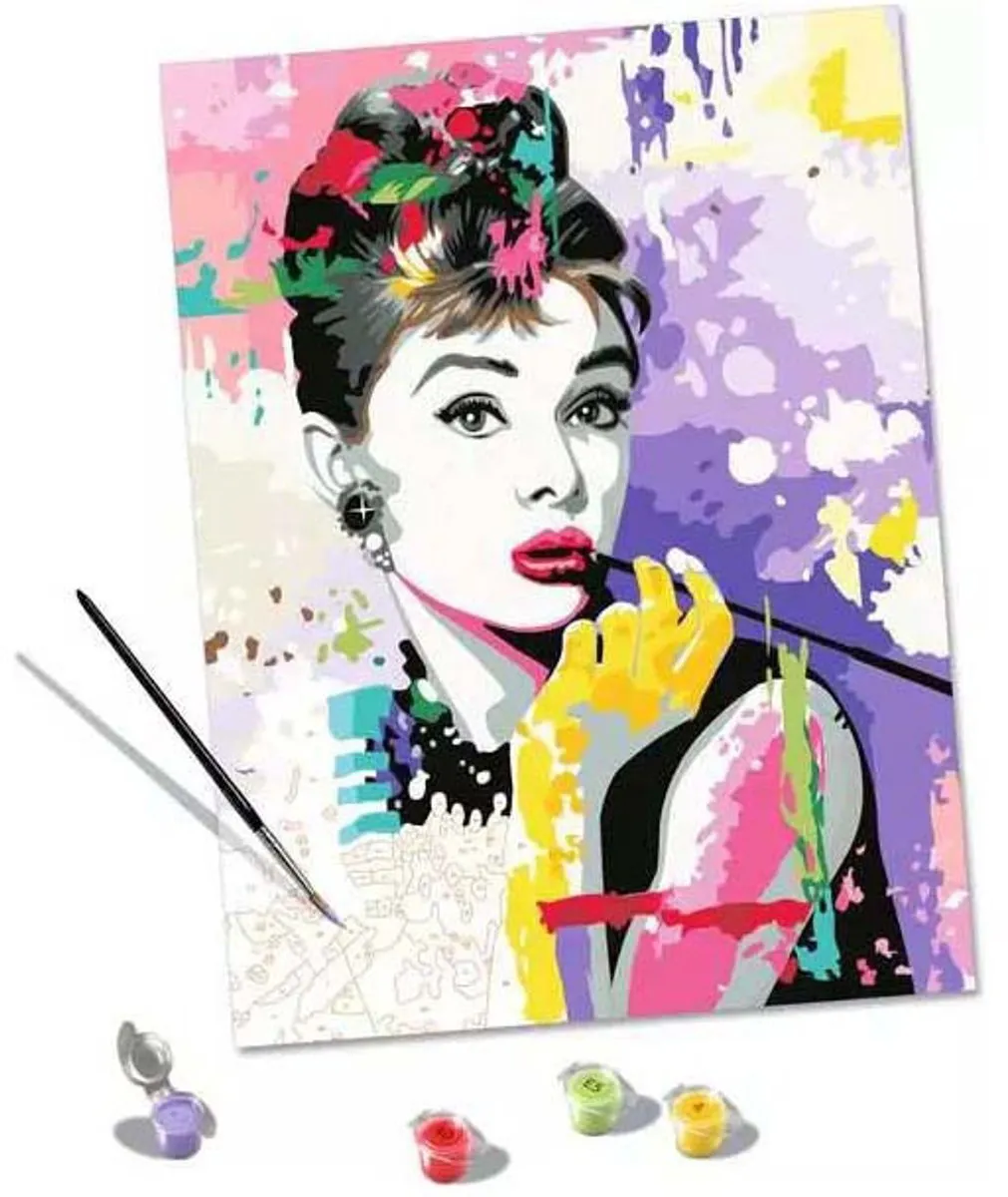 Ravensburger CreArt Schilderen op Nummer Audrey Hepburn - Multicolor