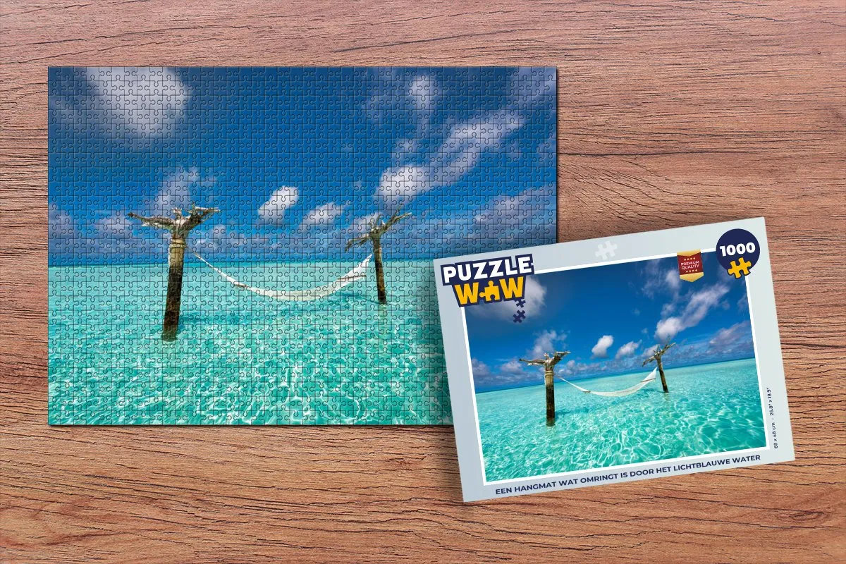 PuzzleWow Zee Hangmat Lucht Legpuzzel 1000 Stuks - Multicolor