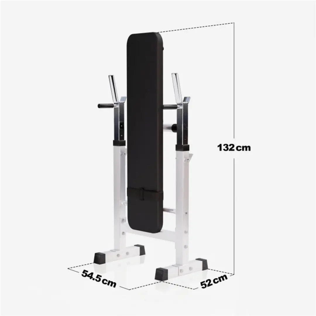 Gorilla Sports Halterbank 100kg - Wit - Verstelbaar