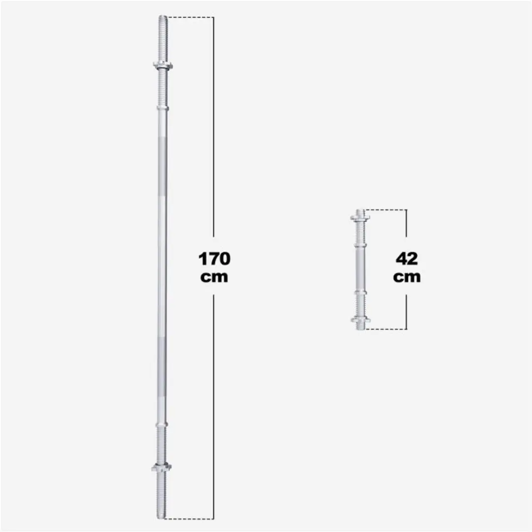 Gorilla Sports Lange Halterset 100kg - 27-delig - Zwart