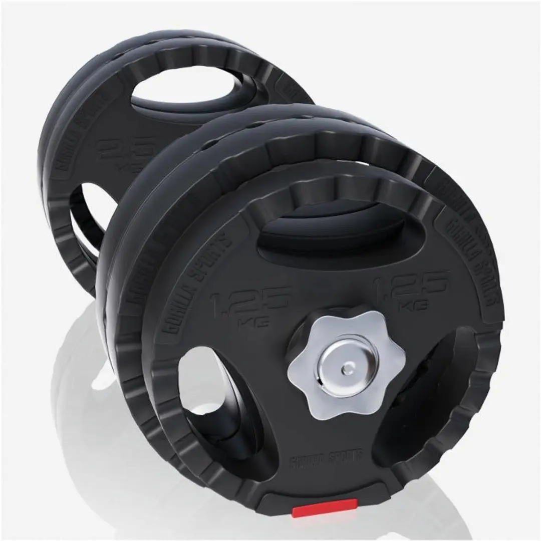 Gorilla Sports Lange Halterset 100kg - 27-delig - Zwart