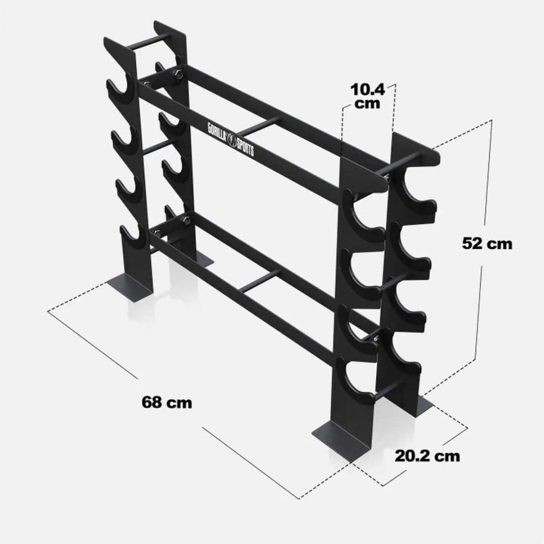 Gorilla Sports Halterrek Staal 300kg - Zwart