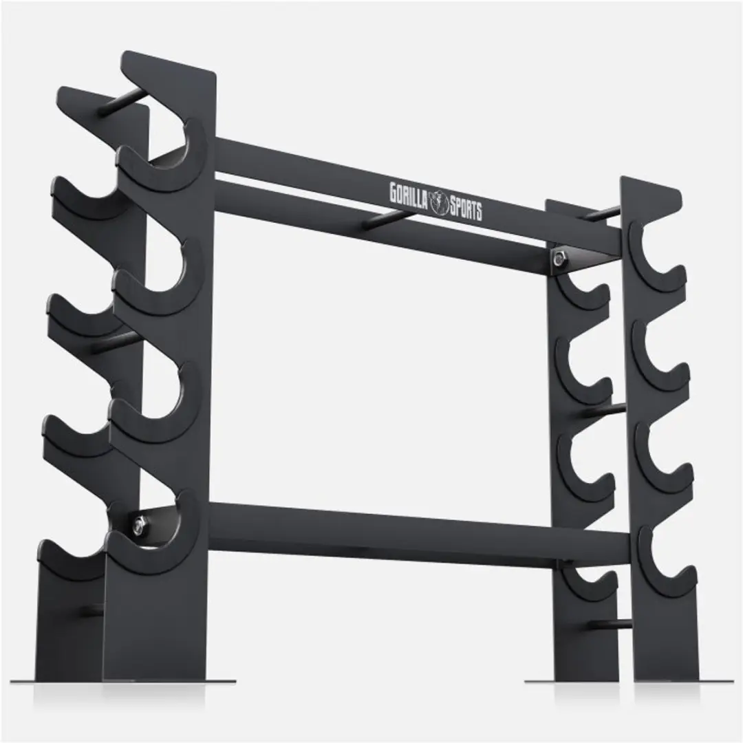 Gorilla Sports Halterrek Staal 300kg - Zwart