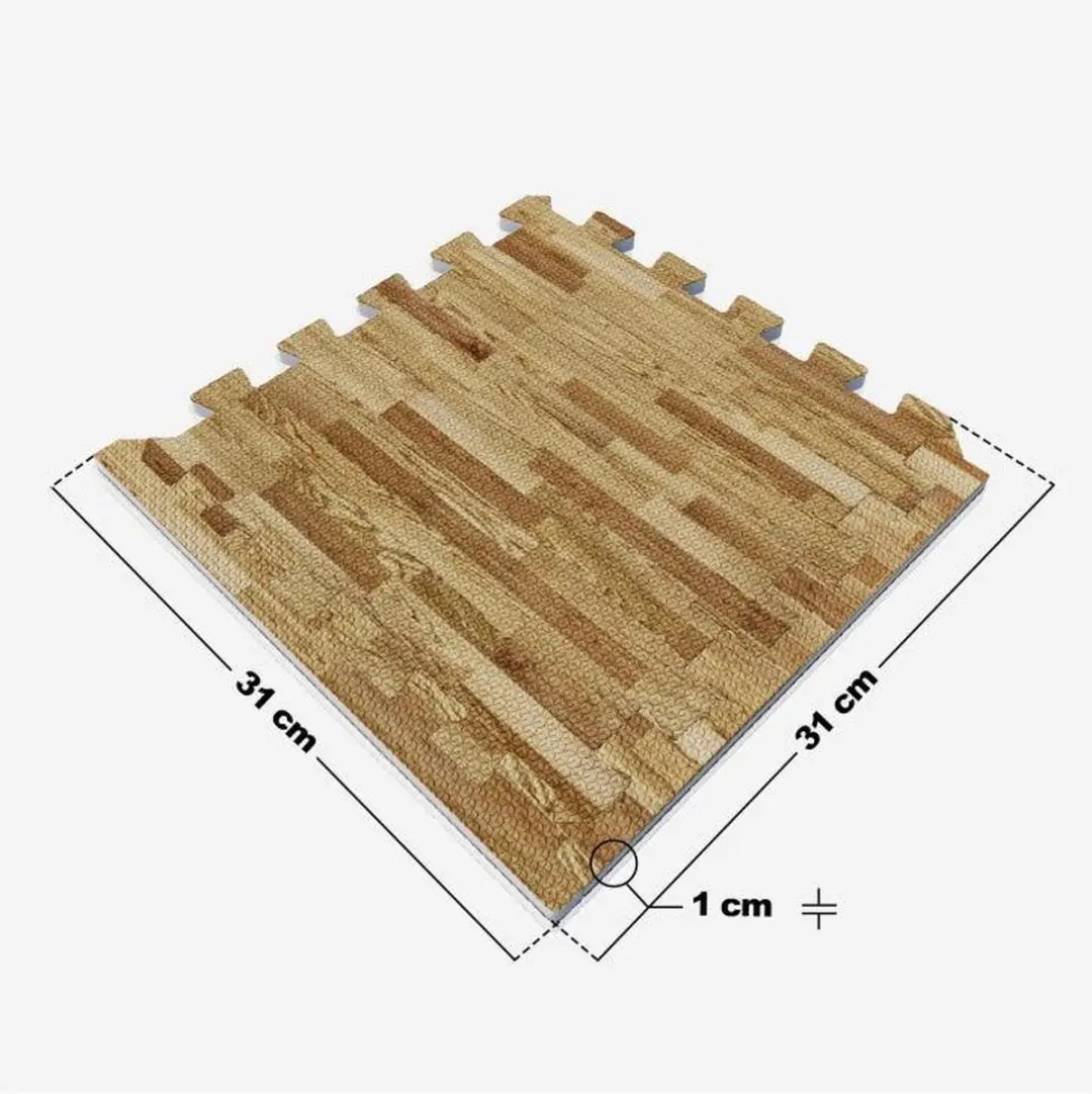 Gorilla Sports Vloermatten 30x30cm - 26 Stuks (18+8) - Houtlook