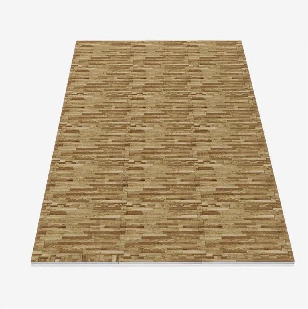Gorilla Sports Vloermatten 30x30cm - 26 Stuks (18+8) - Houtlook