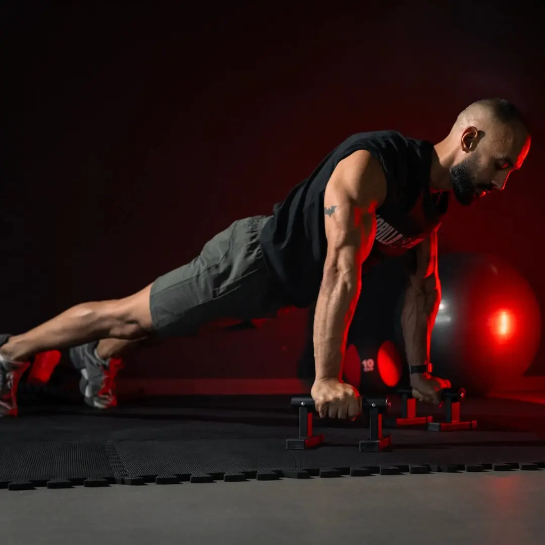 Gorilla Sports Push-up Handgrepen - 300 kg - Zwart
