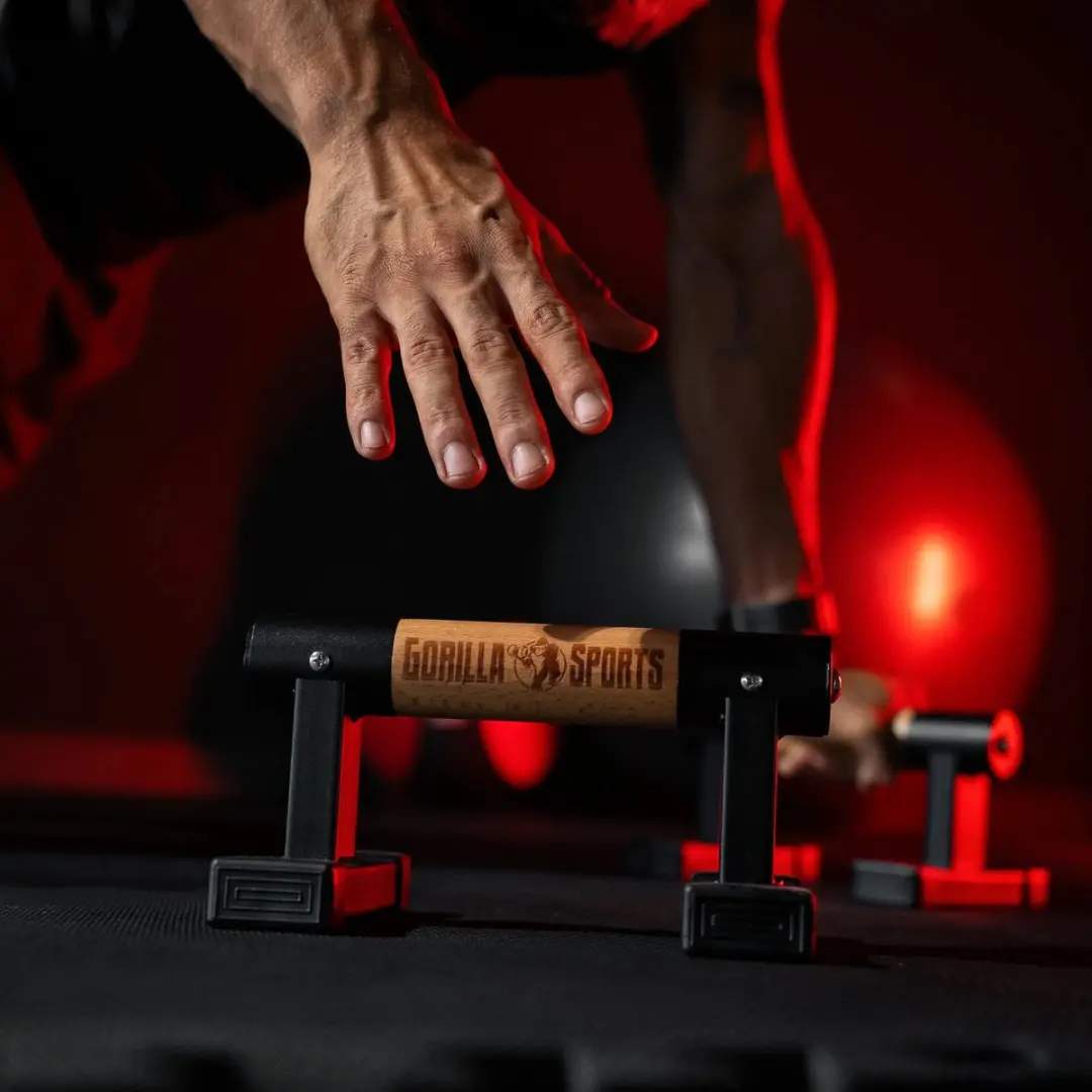Gorilla Sports Push-up Handgrepen - 300 kg - Zwart