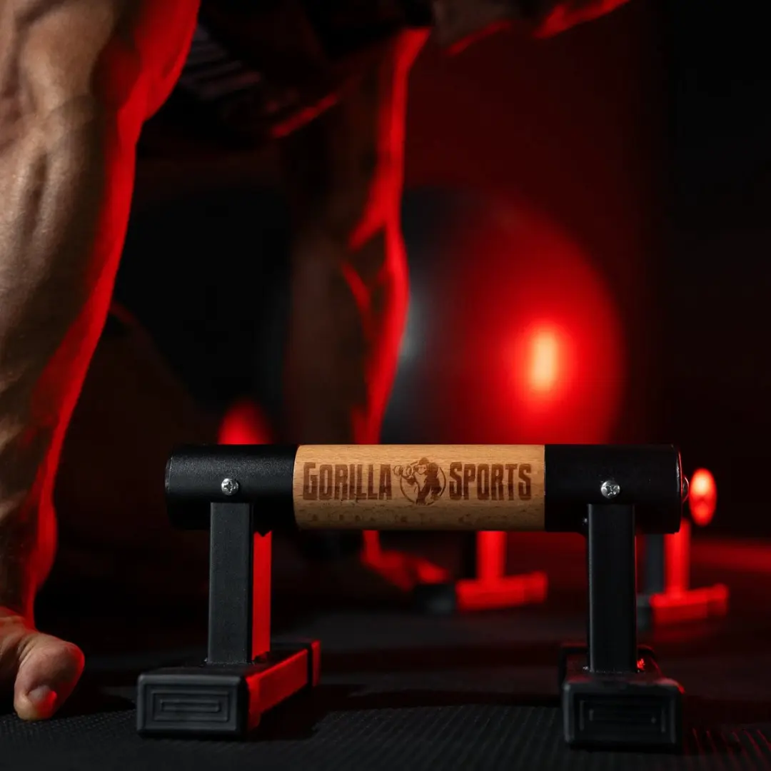 Gorilla Sports Push-up Handgrepen - 300 kg - Zwart