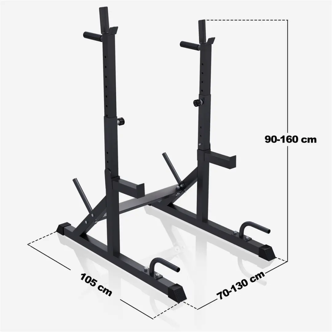 Gorilla Sports Squat Rack Advanced - 200kg - Zwart