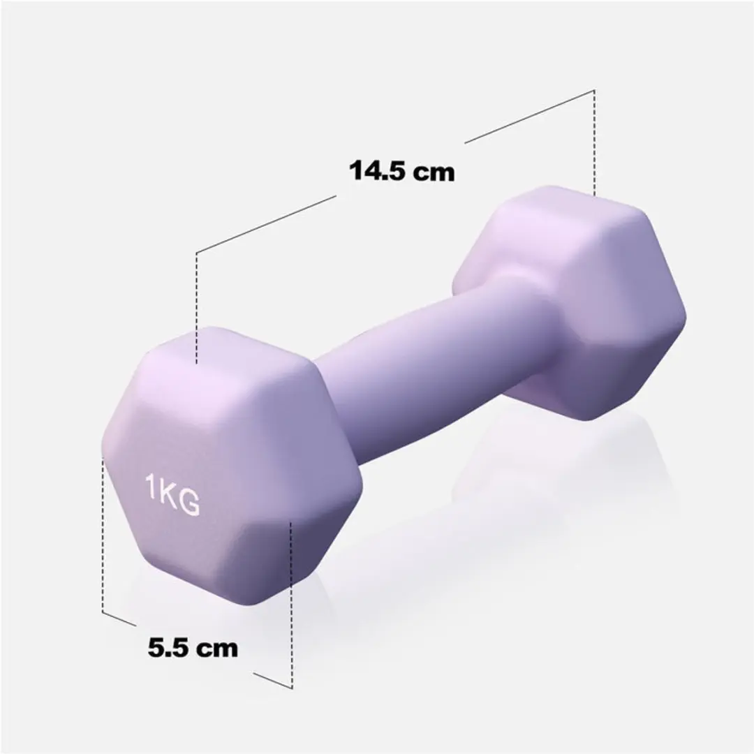 Gorilla Sports Vinyl Halterset 2x1kg - Paars