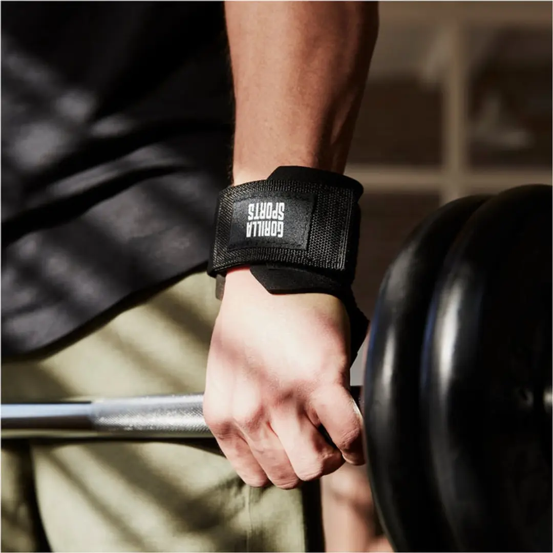 Gorilla Sports Powergrip Lifting Straps - Verstelbaar - One Size