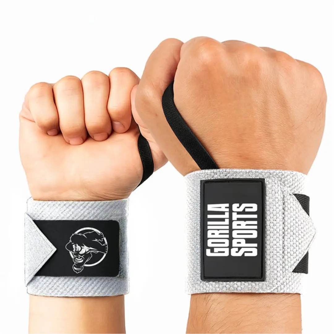 Gorilla Sports Polsbandage 45cm - Grijs