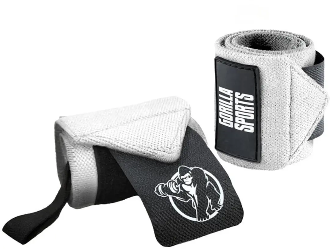 Gorilla Sports Polsbandage 45cm - Grijs