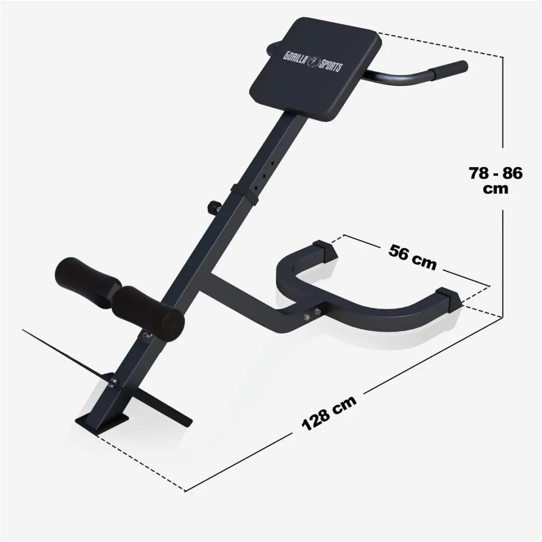 Gorilla Sports Hyperextensie Bank - Zwart