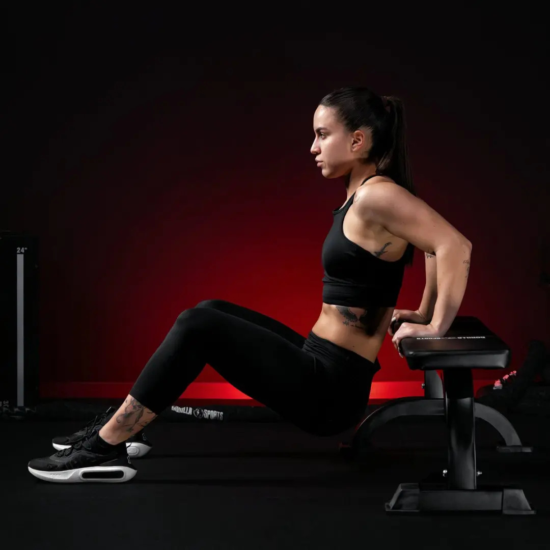 Gorilla Sports Vlakke Fitnessbank Halterbank 100106-00019 - Zwart