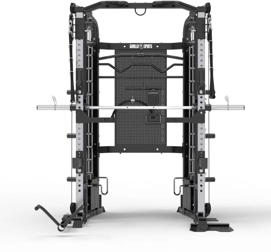 Gorilla Sports Krachtstation 2x60kg - Smith Machine - Zwart