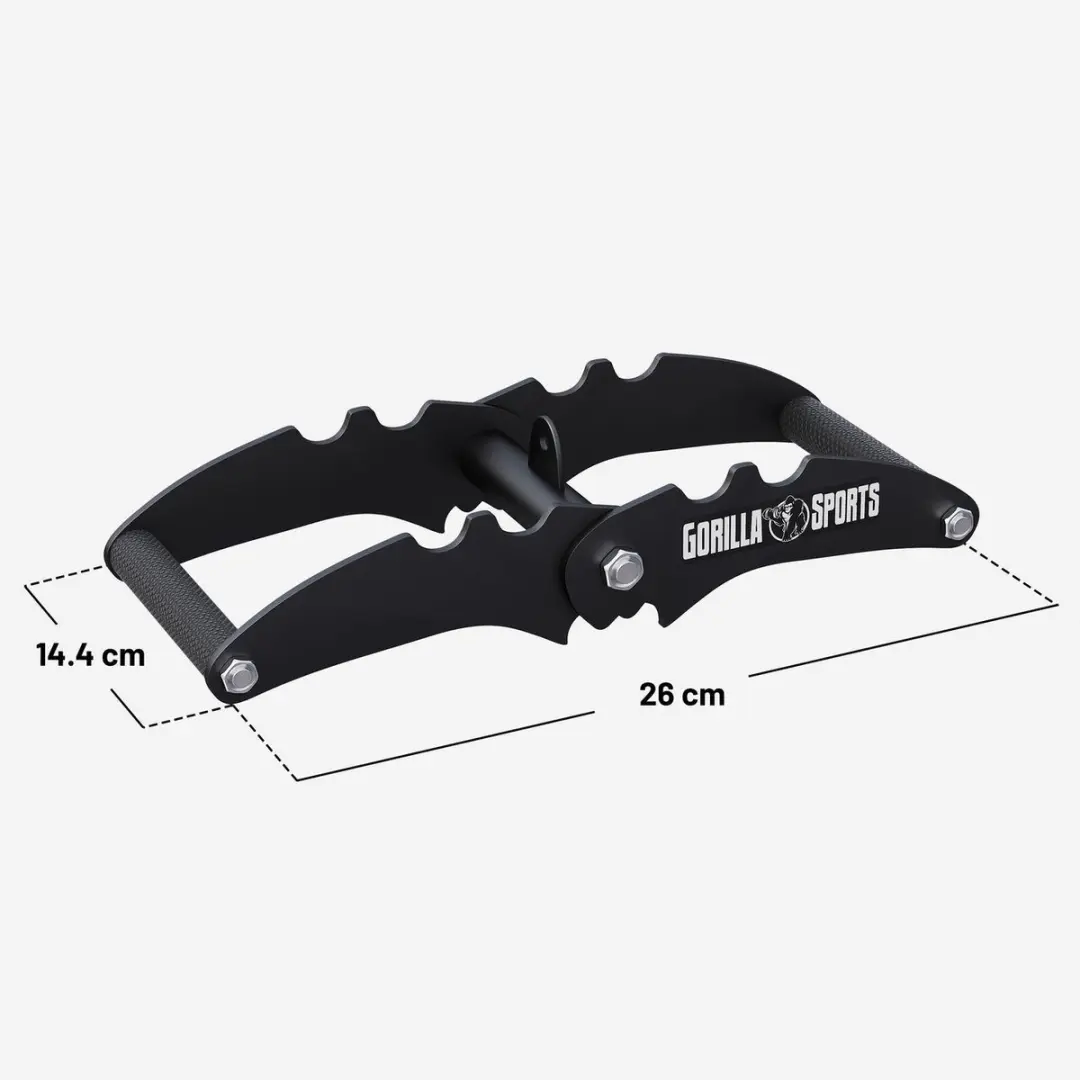 Gorilla Sports T-Bar Row Handgreep - 2-in-1 - Zwart