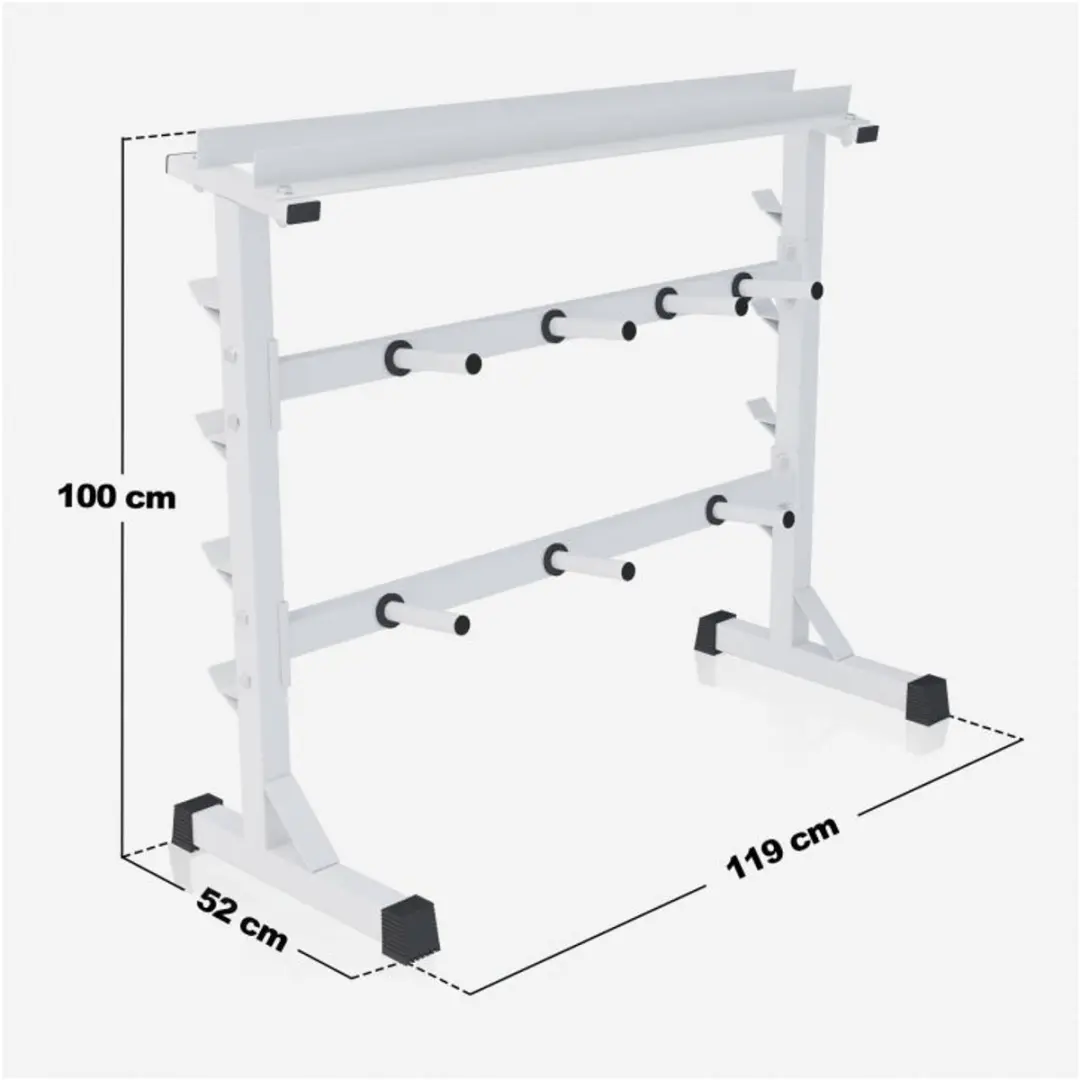 Gorilla Sports Halterrek Wit - 30mm