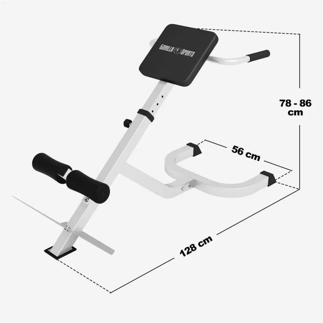 Gorilla Sports Hyperextensie Bank - Wit