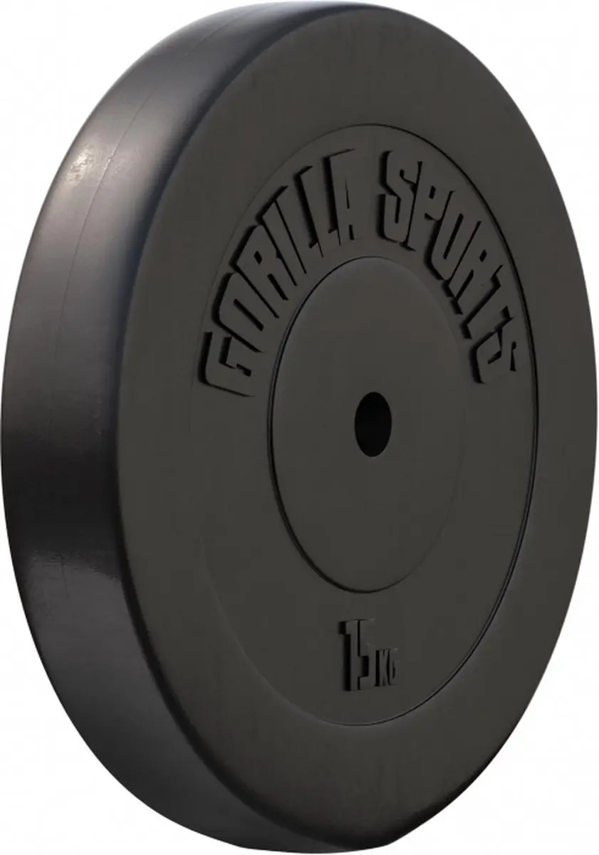 Gorilla Sports Halterschijf 30mm Kunststof 15kg