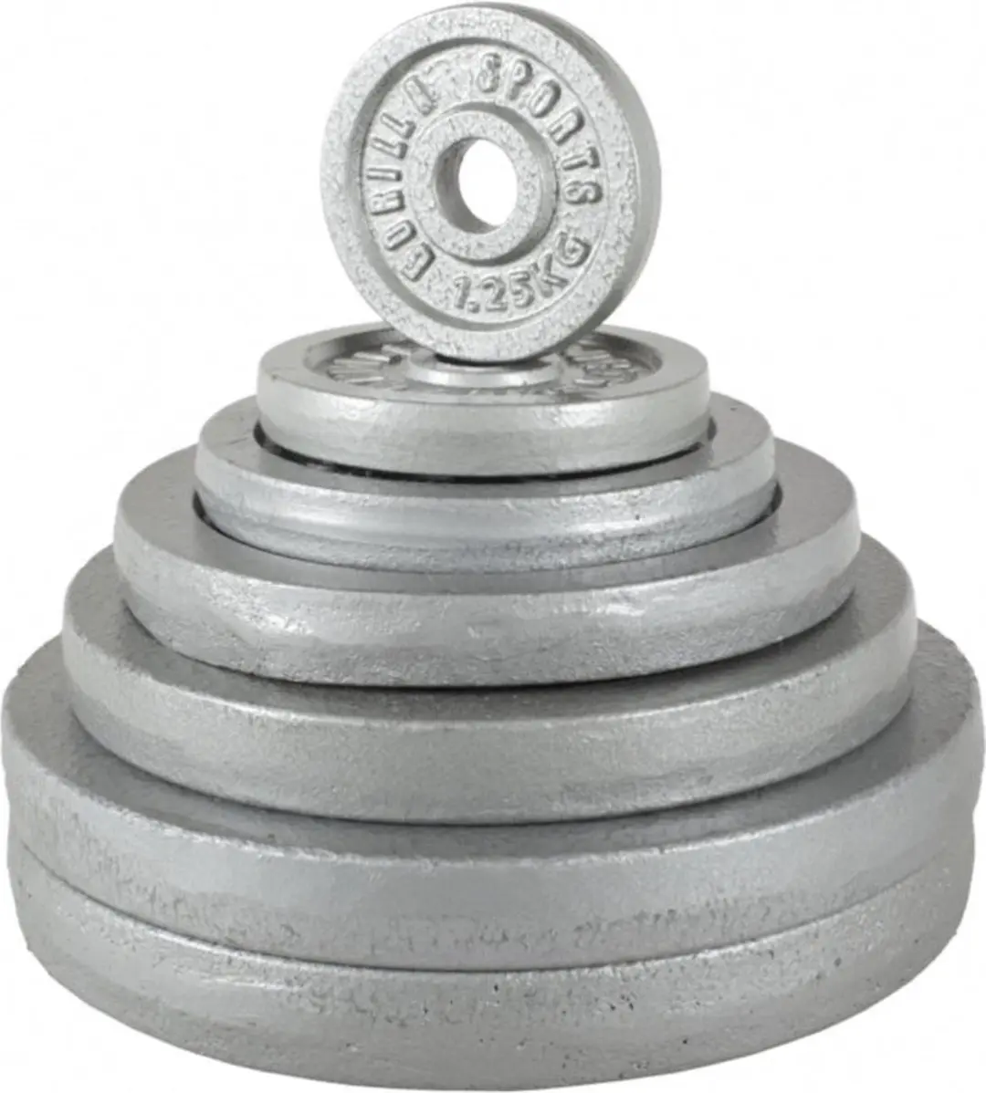 Gorilla Sports Halterset 100kg - Gietijzer - 27-delig