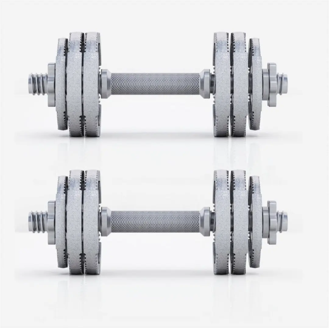 Gorilla Sports Dumbbel Set 30kg - 18-delig - Grijs