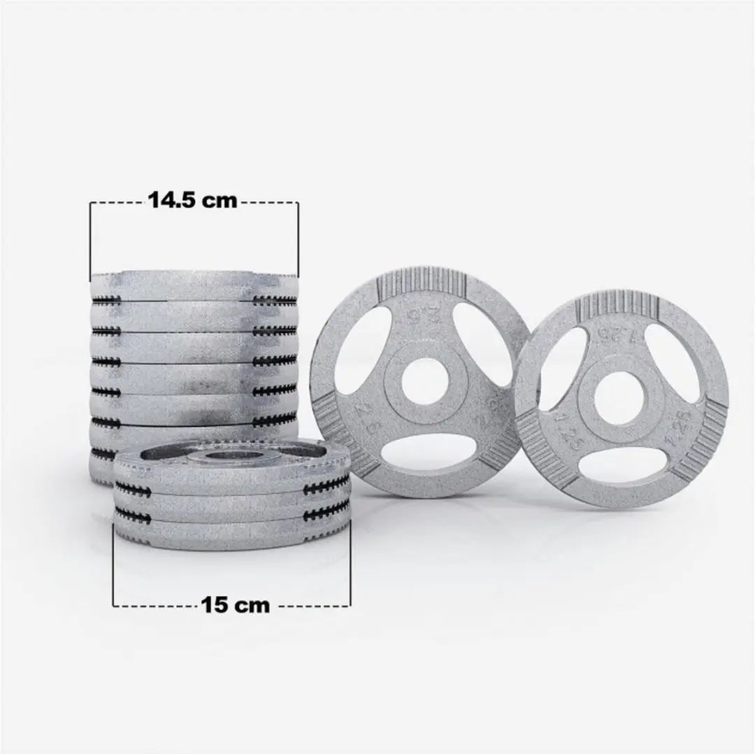 Gorilla Sports Dumbbel Set 30kg - 18-delig - Grijs
