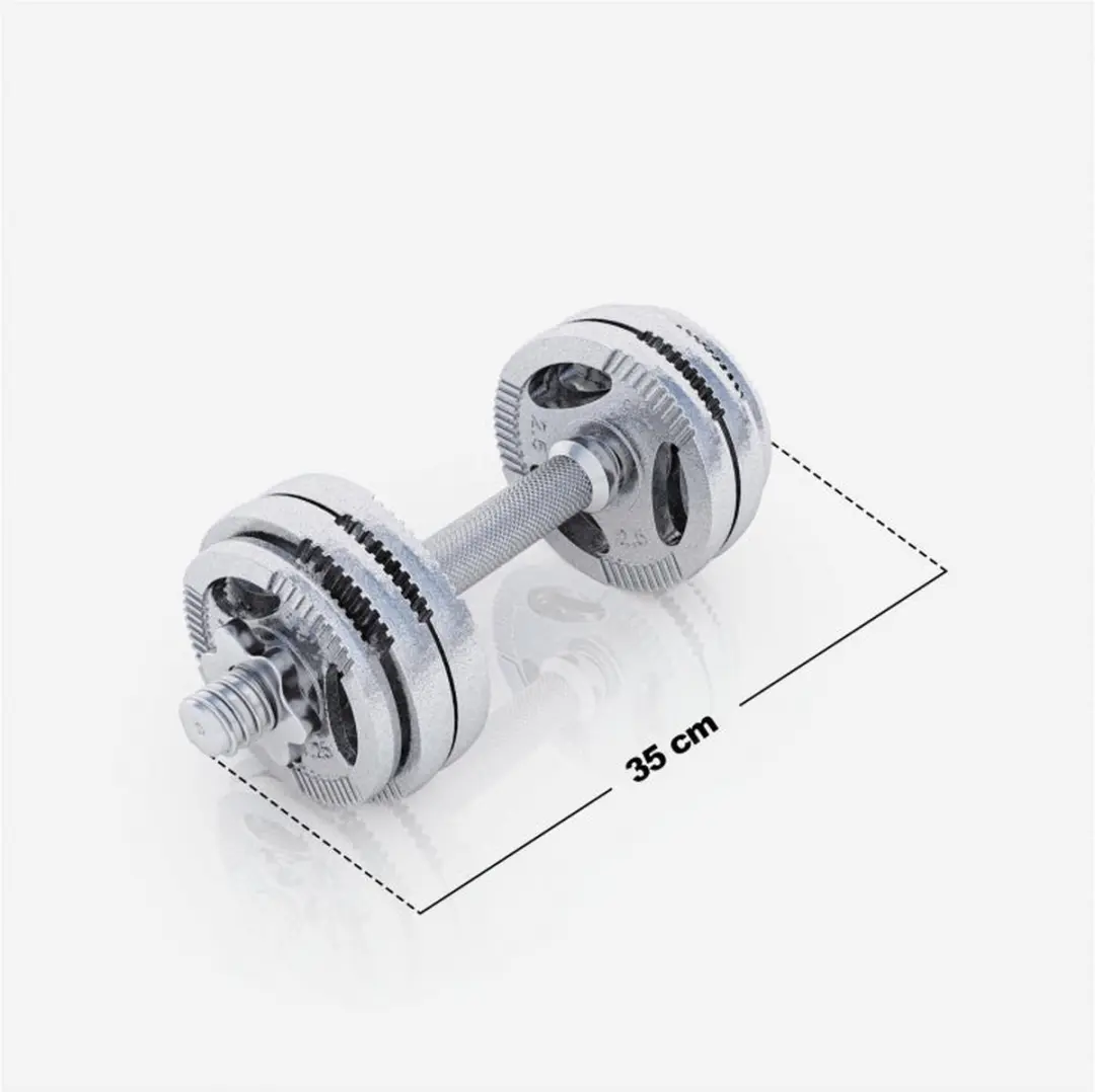 Gorilla Sports Dumbbel Set 30kg - 18-delig - Grijs