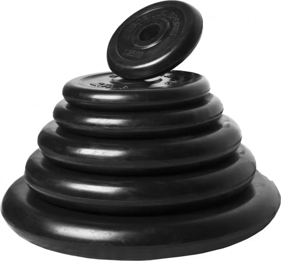 Gorilla Sports Halterset 100kg - Rubber - 27 Stuks
