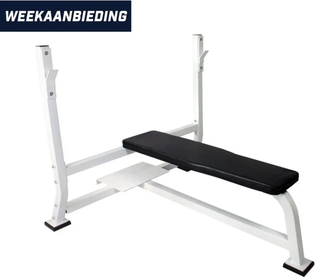 Gorilla Sports Brede Halterbank 250kg - Wit