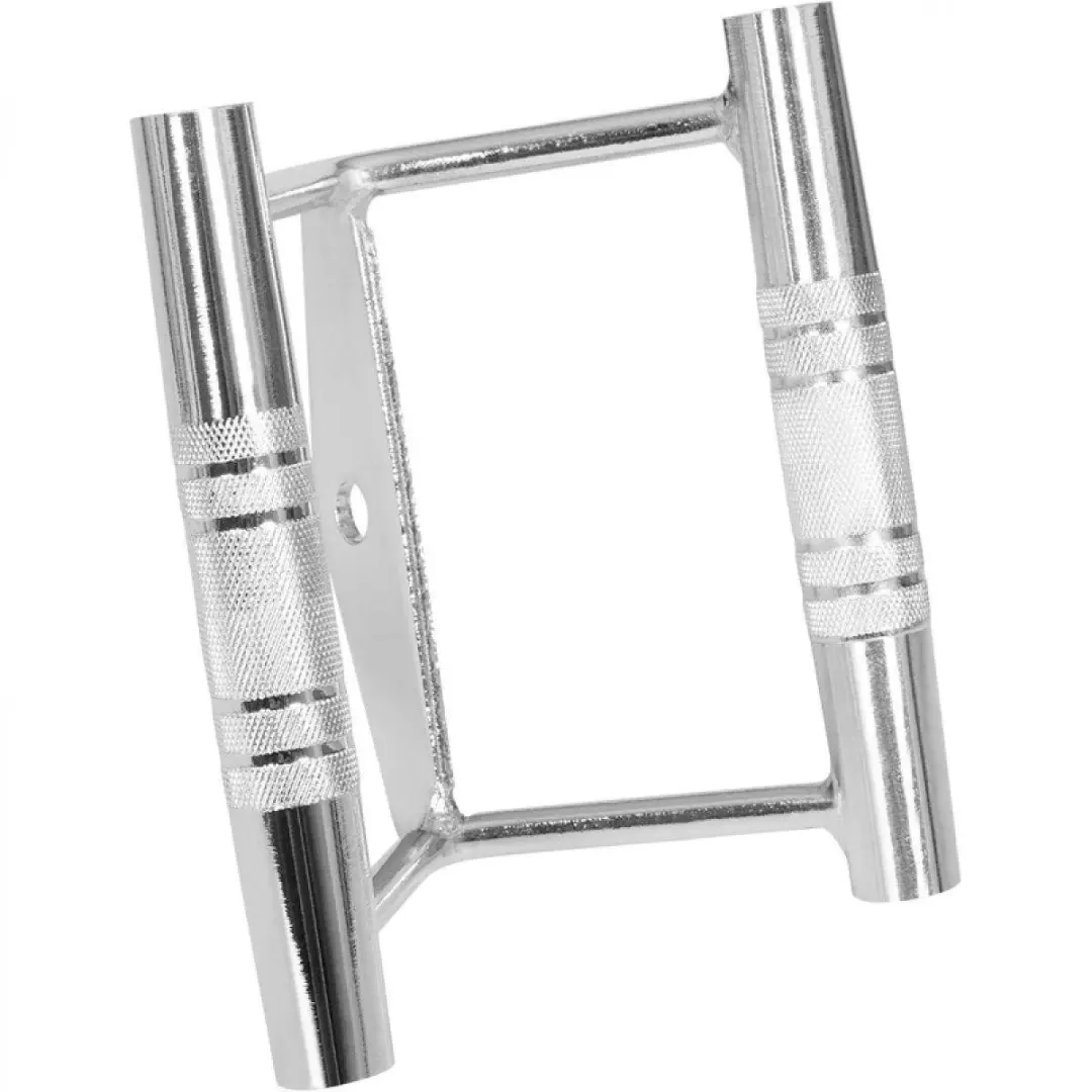 Gorilla Sports Smalle Roeigreep - Dubbele Lat Pulley Handgreep - Chroom - afbeelding 6 van 6