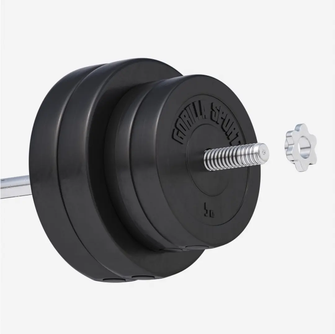 Gorilla Sports Halterschijven 30mm Bundel - 2x5kg & 2x10kg - Zwart